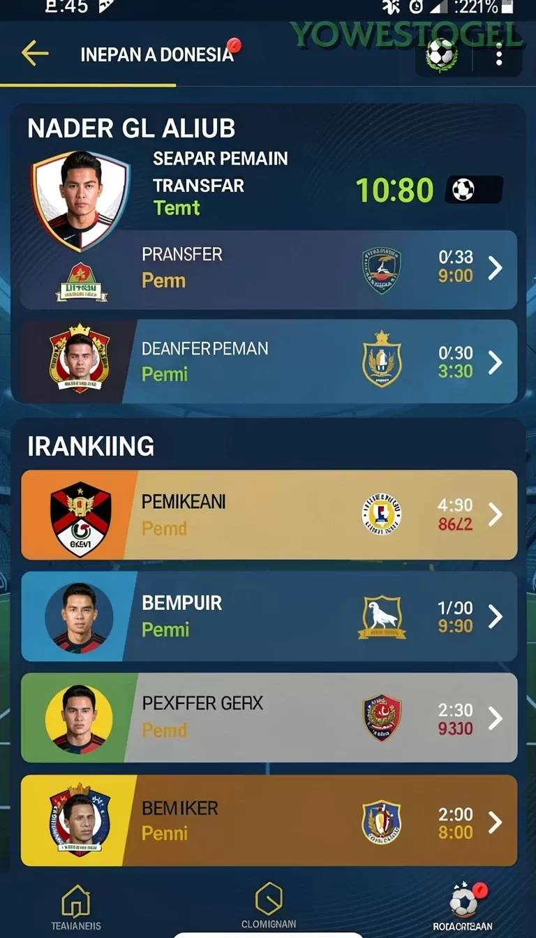 Cuplikan layar TEXAS88 — menu navigasi